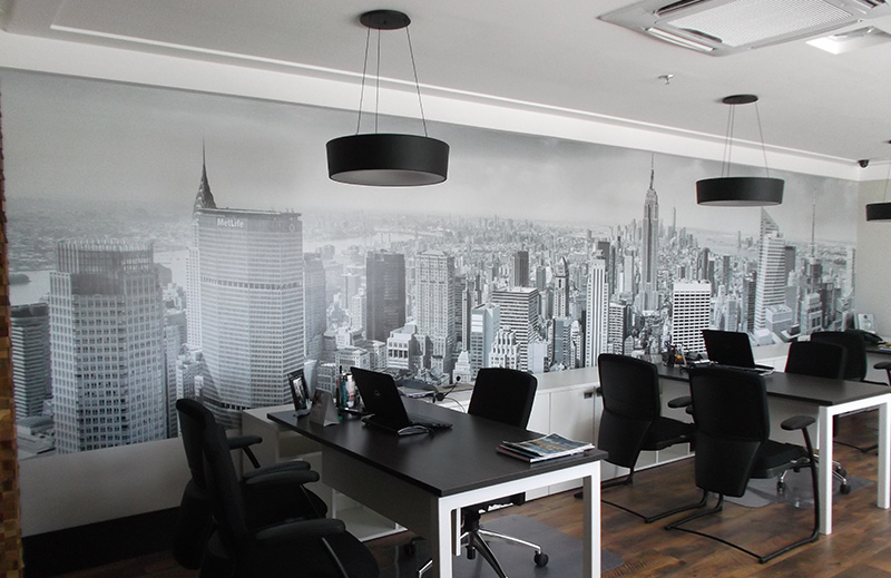 Como decorar o escritório com painel fotográfico - Visual Print Art